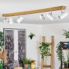 Gesteira Plafondlamp, Plafondspot Chroom, houtlook, 6-lichts