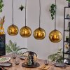 Koyoto Hanglamp, Kogellampje, Hanglamp Goud, 4-lichts