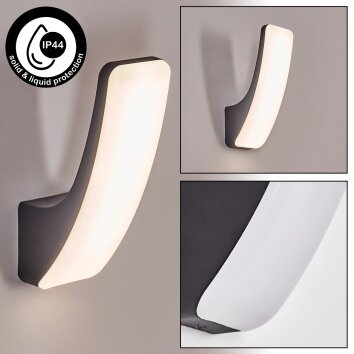 Gilan Wandlamp voor buiten, Wandlamp LED Zwart, 1-licht