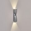 Halan Wandlamp voor buiten, Licht omhoog & omlaag, Wandlamp LED Zilver, 2-lichts