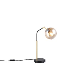 Trio verlichting Paxton Tafellamp Zwart-Goud, 1-licht