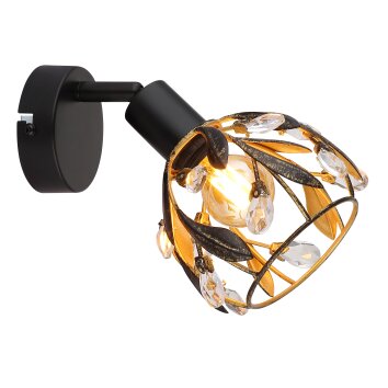 Globo und Plafondlamp, Plafondspot, Wandlamp, Muurspot Zwart, 1-licht