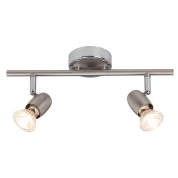 Brilliant Wesley Spotbalk LED Chroom, 2-lichts