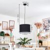 Bassagoda Hanglamp, Hanglamp Zwart, Wit, 1-licht