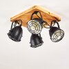 Malix Plafondlamp Bruin, Zwart, 4-lichts