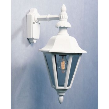 Konstsmide Pallas Muurlamp Wit, 1-licht