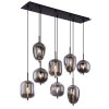 Globo BLACKY Hanger Zwart, 8-lichts