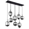 Globo BLACKY Hanger Zwart, 8-lichts