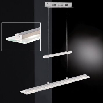 Honsel Tenso TW Hanglamp LED Chroom, Nikkel mat, 3-lichts