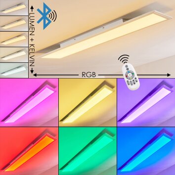 Voisines Plafondpaneel LED Wit, 1-licht, Afstandsbediening, Kleurwisselaar