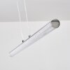 Flaut Hanglamp LED Chroom, 1-licht, Afstandsbediening, Kleurwisselaar