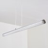 Flaut Hanglamp LED Chroom, 1-licht, Afstandsbediening, Kleurwisselaar