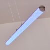 Flaut Hanglamp LED Chroom, 1-licht, Afstandsbediening, Kleurwisselaar