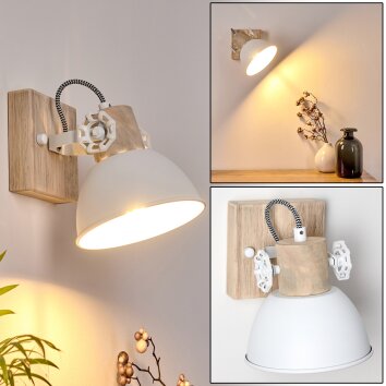 Orny Muurlamp Hout licht, 1-licht