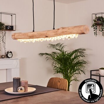 Calumet Hanglamp LED Bruin, Zwart, 1-licht