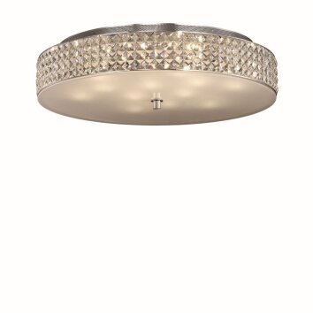 Ideallux ROMA Plafondlamp Chroom, Kristaloptiek, 12-lichts