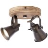 Brilliant Seed Spotlamp Hout donker, Zwart, 2-lichts