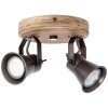 Brilliant Seed Spotlamp Hout donker, Zwart, 2-lichts