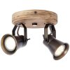 Brilliant Seed Spotlamp Hout donker, Zwart, 2-lichts