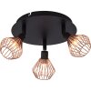 Brilliant Dalma Plafond straler Zwart, 3-lichts