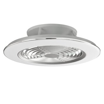 Mantra ALISIO plafondventilator LED Chroom, Grijs, 1-licht, Afstandsbediening