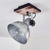 Hora Plafondlamp Hout licht, Zilver, 1-licht