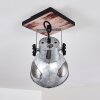 Hora Plafondlamp Hout licht, Zilver, 1-licht