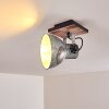 Hora Plafondlamp Hout licht, Zilver, 1-licht