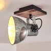 Hora Plafondlamp Hout licht, Zilver, 1-licht