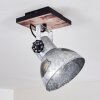 Hora Plafondlamp Hout licht, Zilver, 1-licht