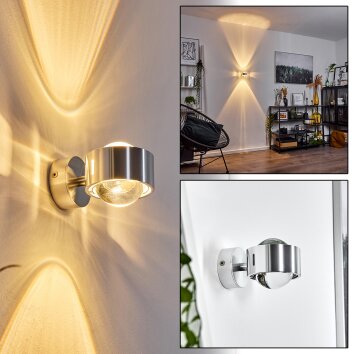 Sapri Muurlamp Chroom geborsteld, 1-licht