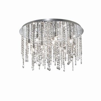 Ideallux ROYAL Plafondlamp Chroom, Kristaloptiek, 12-lichts