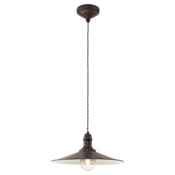 Eglo STOCKBURY Hanglamp Beige, Donkerbruin, 1-licht