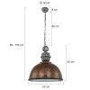 Steinhauer Hanglamp Bruin, 1-licht