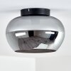 Molloy Plafondlamp Chroom, Rookkleurig, 1-licht