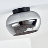 Molloy Plafondlamp Chroom, Rookkleurig, 1-licht