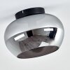 Molloy Plafondlamp Chroom, Rookkleurig, 1-licht