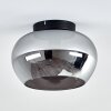 Molloy Plafondlamp Chroom, Rookkleurig, 1-licht