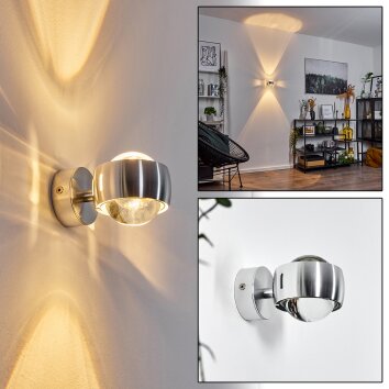 Sapri Muurlamp Zilver, 1-licht