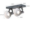 Steinhauer BROOKLY Spotlamp LED Grijs, 2-lichts