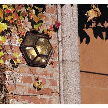 Konstsmide Castor Muur en plafond verlichting Koperkleurig, 1-licht