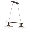 Eglo STOCKBURY Hanglamp Beige, Donkerbruin, 2-lichts