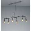 Trio GOTHAM Hanger Donkerbruin, Zilver, 6-lichts