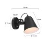 Anne Lighting ANNE Muurlamp Zwart, 1-licht