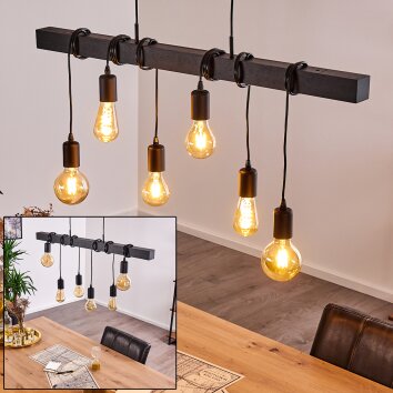 Barbengo Hanglamp Zwart, 6-lichts