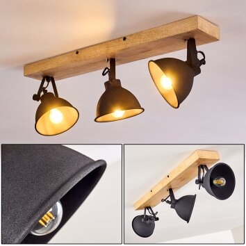 Svanfolk Plafondlamp Hout licht, 3-lichts