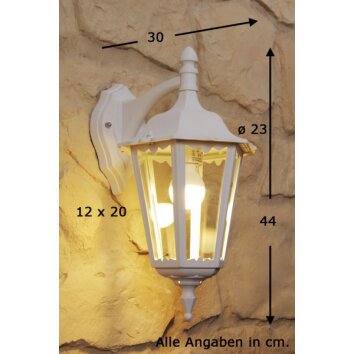 Konstsmide FIRENZE Buiten muurverlichting Transparant, Helder, Wit, 1-licht