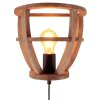 Brilliant Matrix Wood Muurspot Zwart, 1-licht