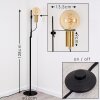 Kirehito Staande lamp Goud, Messing, Zwart, 1-licht