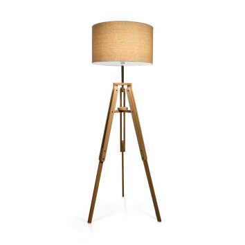 Ideallux KLIMT Staande lamp Hout licht, 1-licht